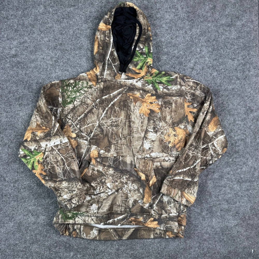 Realtree Hoodie Mens Size M Brown Camouflage Edge Pullover Outdoor Performance